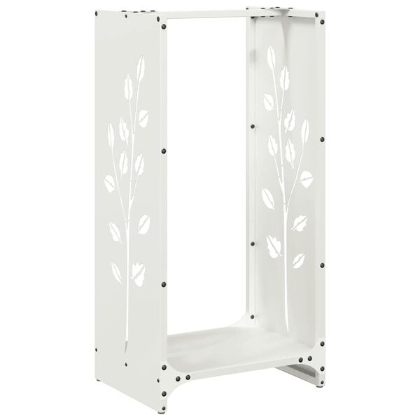 vidaXL Portant de bois chauffage blanc 40x30x80 cm