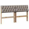 vidaXL T&ecirc;te de lit capitonn&eacute;e Taupe 160 cm Pin massif