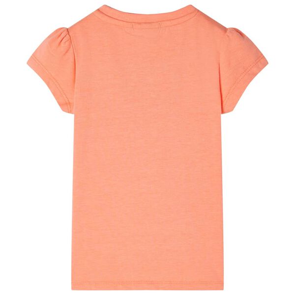 T-shirt enfant &agrave; manches courtes orange n&eacute;on 140