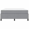 vidaXL Lit &agrave; ressorts avec matelas Gris clair 140 x 190 cm tissu
