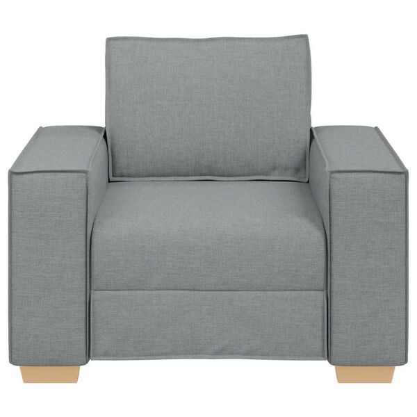 vidaXL Canap&eacute; Fauteuil Gris Clair 60 cm Tissu