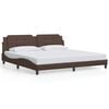 vidaXL Cadre de lit sans matelas Zadar marron 200x200 cm similicuir