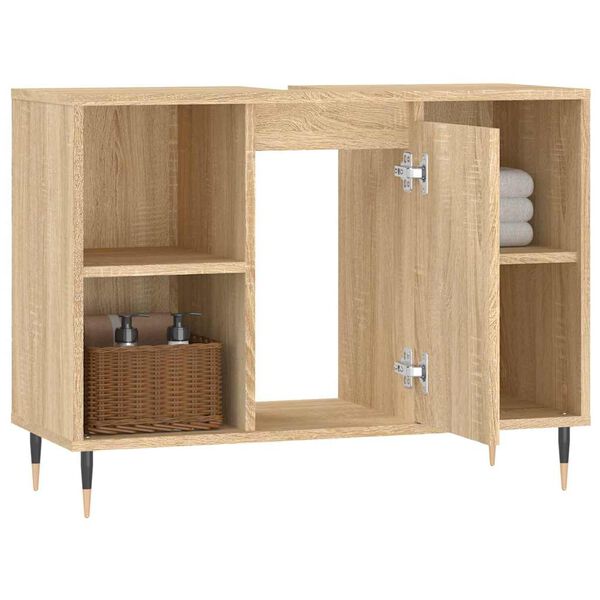 vidaXL Armoire salle de bain chêne sonoma 80x33x60cm bois d'ingénierie