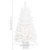 vidaXL Arbre de No&euml;l artificiel pr&eacute;-&eacute;clair&eacute; et boules blanc 90 cm