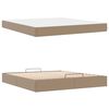 vidaXL Cadre de lit avec matelas avec matelas 2 pcs Tan PVC