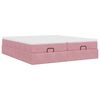vidaXL Cadre de lit ottoman avec matelas rose 180x200 cm velours