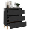 vidaXL Buffet Noir brillant 60x35x69 cm Bois d&rsquo;ing&eacute;nierie