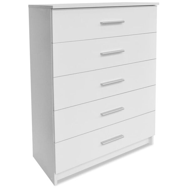vidaXL Meuble de rangement Bois d'ingénierie 71x35x106 cm Blanc