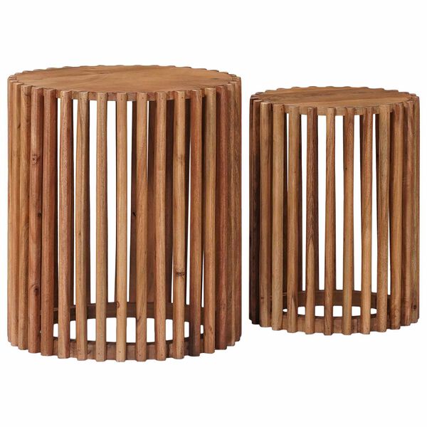 vidaXL Ensemble de tables d'appoint avec porte Marron 40 x 40 x 45 cm