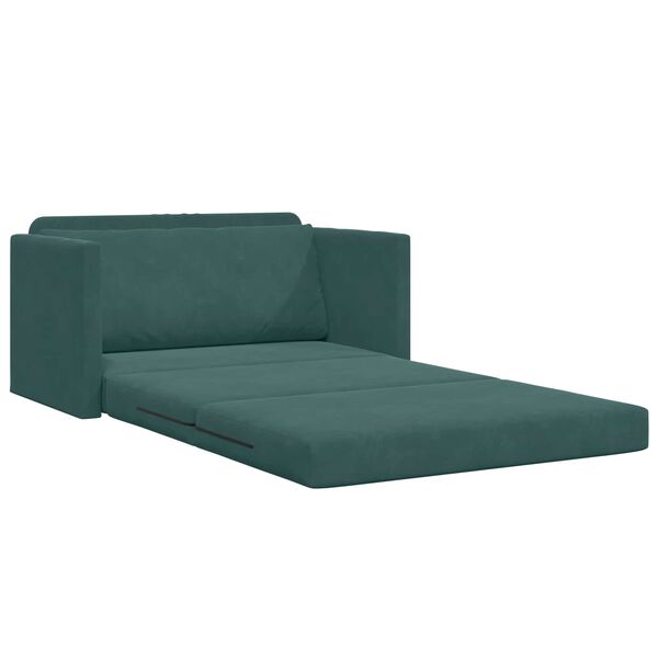 vidaXL Canap&eacute;-Lit 110cm Vert fonc&eacute; Velours
