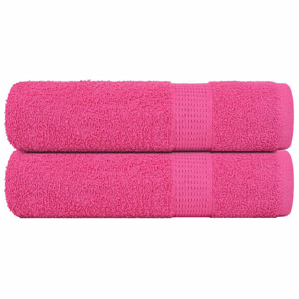 vidaXL Serviettes de douche FROGN 2 pcs rose 70x140 cm 360 g/m&sup2;