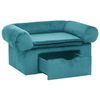 vidaXL Canap&eacute; pour chien Turquoise 75 x 50 x 38cm Peluche