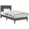 vidaXL Cadre de lit Gris fonc&eacute; 100 x 200 cm Tissu en velours c&ocirc;tel&eacute;