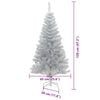 vidaXL Sapin de No&euml;l avec 150 LED avec support Argent 120 cm PET