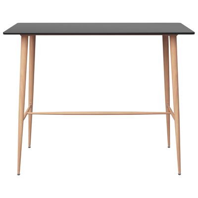vidaXL Table de bar Noir 120x60x105 cm