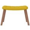 vidaXL Chaise à bascule avec repose-pied Jaune moutarde Velours