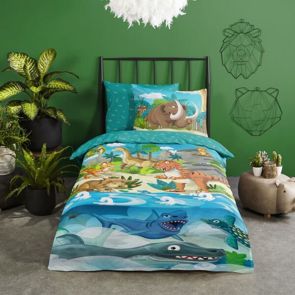 Good Morning Housse de couette pour enfants Prehistoric 140x200/220 cm