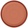 vidaXL Plateau &agrave; fleurs rond 24 pcs Rouge brique &Oslash; 14 x 2 cm Plastique