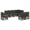 vidaXL Ensemble de canap&eacute; de jardin 8 pcs Gris et Gris fonc&eacute; polyrotin