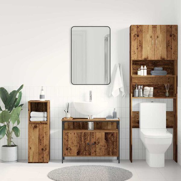 vidaXL Meuble de Lavabo de Salle de Bain Bois ancien 80 x 30 x 60 cm