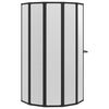vidaXL Paroi de douche Noir 168 x 140 cm Aluminium