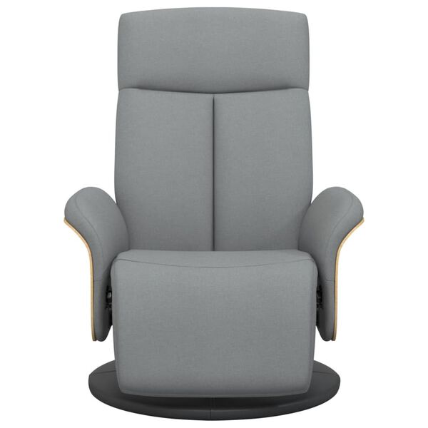 vidaXL Fauteuil inclinable avec repose-pieds gris clair tissu