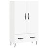 vidaXL Buffet haut blanc 69,5x31x115 cm bois d'ing&eacute;nierie