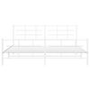 vidaXL Cadre de lit métal sans matelas et pied de lit blanc 200x200 cm