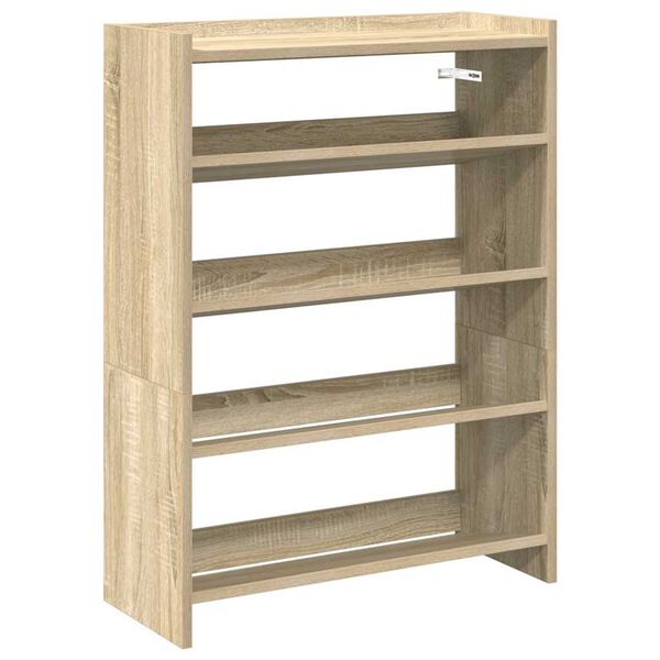 vidaXL Étagère à chaussures chêne sonoma 60x25x81 cm bois d'ingénierie