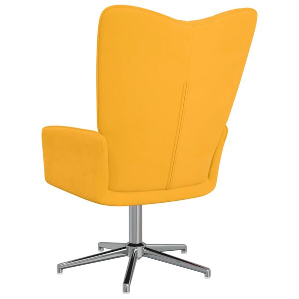 vidaXL Chaise de relaxation Jaune moutarde Velours
