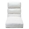 vidaXL Chaise pliable de sol Blanc Similicuir