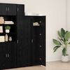 vidaXL Haut Armoire Ch&ecirc;ne noir 70 x 42.5 x 185 cm Bois d'ing&eacute;nierie