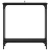 vidaXL Table console Ch&ecirc;ne noir 75 x 22,5 x 75 cm Bois d'ing&eacute;nierie