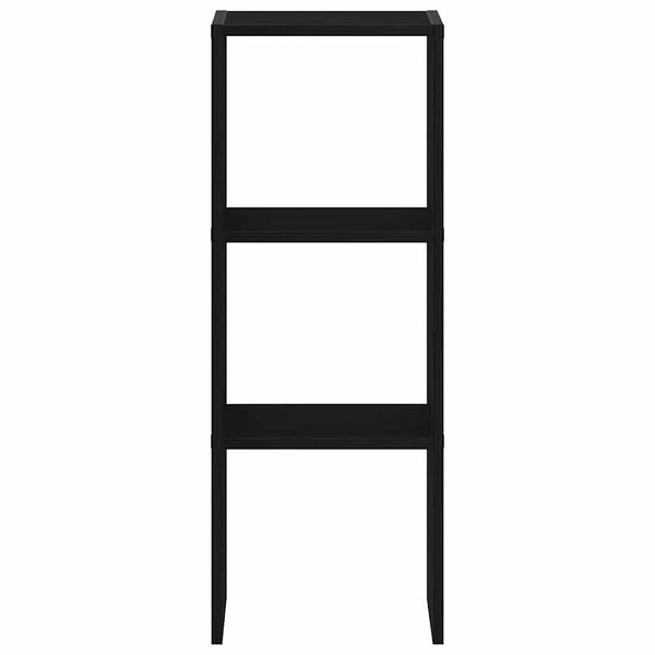 vidaXL Biblioth&egrave;que empilable ch&ecirc;ne noir 30x30x80 cm bois d'ing&eacute;nierie