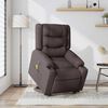 vidaXL Fauteuil inclinable de massage électrique Marron foncé Tissu