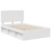 vidaXL Cadre de lit Blanc 120 x 190 cm Bois de pin massif