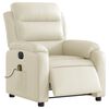 vidaXL Fauteuil de massage inclinable &eacute;lectrique cr&egrave;me similicuir