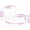 vidaXL Lit avec rangement et matelas Cr&egrave;me 140 x 190 cm Polyester