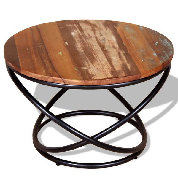 vidaXL Table basse Bois de r&eacute;cup&eacute;ration massif 60x60x40 cm