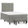 vidaXL Sommier &agrave; lattes de lit et matelas gris clair 120x190cm velours