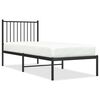 vidaXL Cadre de lit métal sans matelas avec tête de lit noir 75x190 cm
