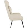 vidaXL Chaise de relaxation Cr&egrave;me Similicuir daim
