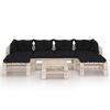 vidaXL Salon de jardin palette 7 pcs avec coussins bois de pin