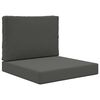 vidaXL Coussin de canap&eacute; d'ext&eacute;rieur 2 pcs Anthracite Polyester