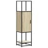 vidaXL Buffet haut chêne sonoma 35,5x35x139 cm bois d'ingénierie métal