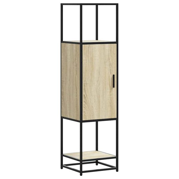 vidaXL Buffet haut chêne sonoma 35,5x35x139 cm bois d'ingénierie métal