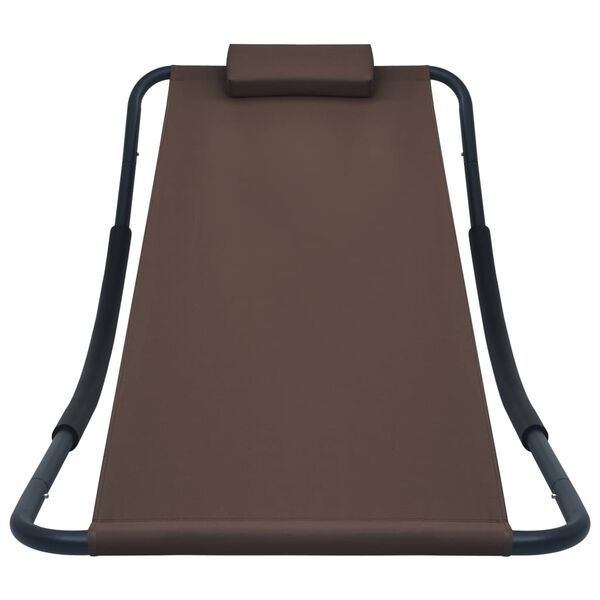 vidaXL Lit de jardin Marron 200x90 cm Acier