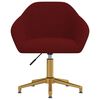 vidaXL Chaises &agrave; manger pivotantes lot de 6 rouge bordeaux velours