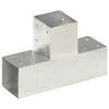 vidaXL Connecteur de poteau Forme en T M&eacute;tal galvanis&eacute; 91x91 mm