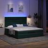 VidaXL Cadre de lit ottoman avec matelas vert fonc&eacute; 180x200cm velours